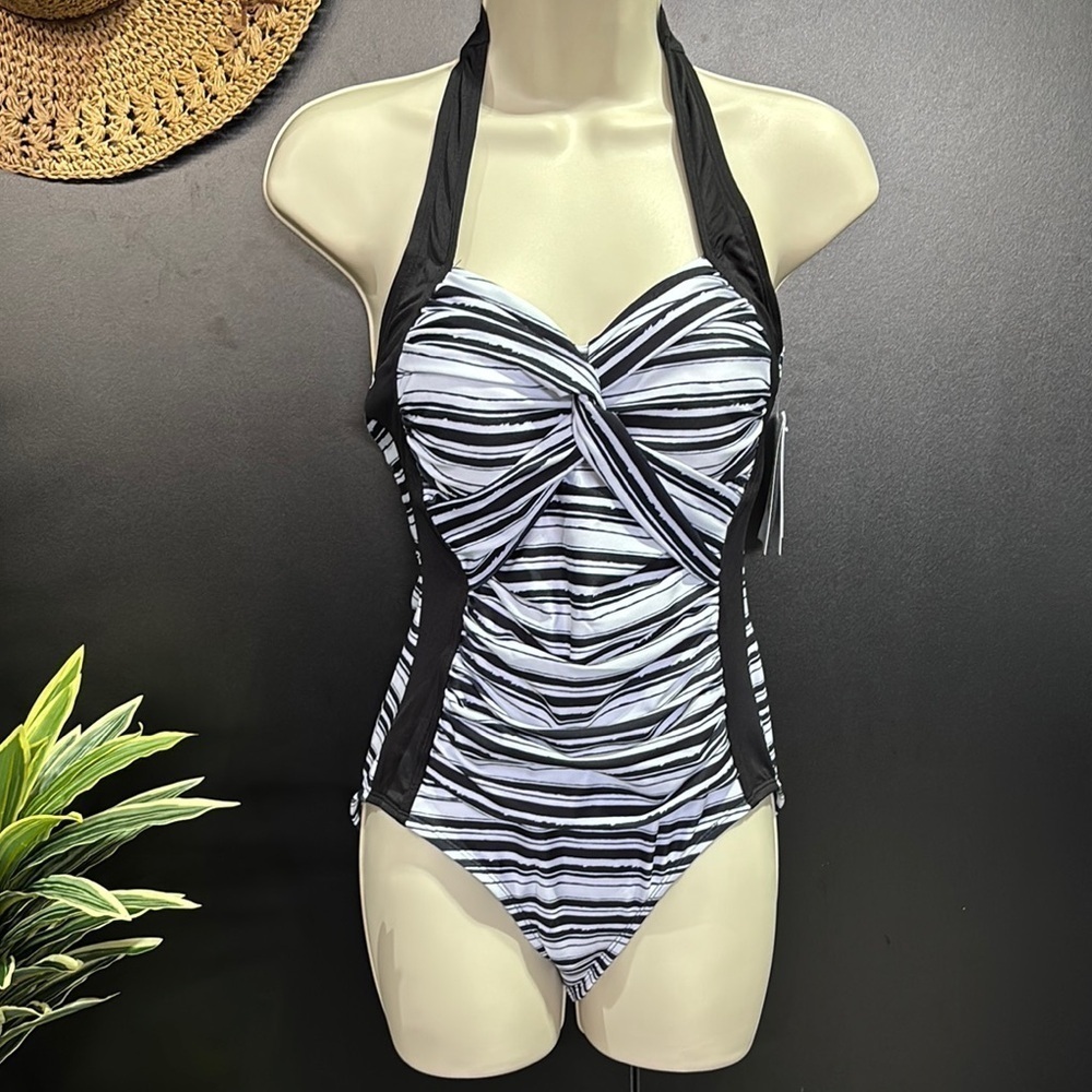 Dolphin Aquashape Tummy control UV protection,draped,sweetheart neck,Seabreeze
